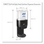Push-Style Hand Sanitizer Dispenser, 1,200 Ml, 5.25 X 8.56 X 12.13, Graphite