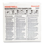 MAXIMUM Lite Single-Use Earplugs, Cordless, 30NRR, Green, 200 Pairs