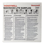 MAXIMUM Lite Single-Use Earplugs, Corded, 30NRR, Green, 100 Pairs