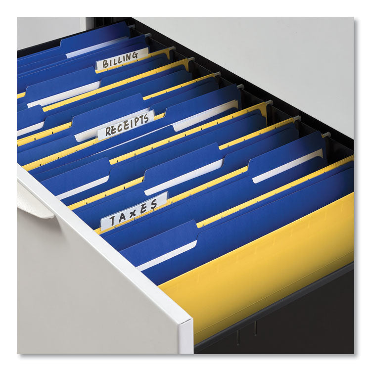 Deluxe Reinforced Top Tab Fastener Folders, 0.75" Expansion, 2 Fasteners, Legal Size, Blue Exterior, 50/Box