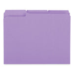 Reinforced Top-Tab File Folders, 1/3-Cut Tabs: Assorted, Letter Size, 1" Expansion, Violet, 100/Box