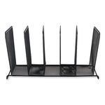 Deluxe Mesh Stacking Sorter, 5 Sections, Letter To Legal Size Files, 14.63" X 8.13" X 7.5", Black