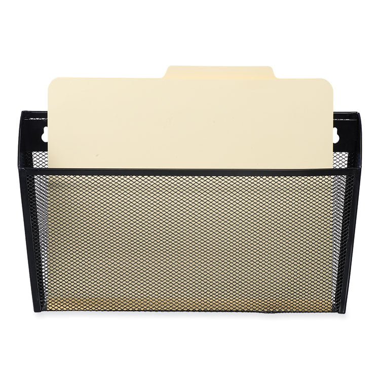Metal Mesh Wall File, Letter Size, 14" x 3.1" x 8.2", Black