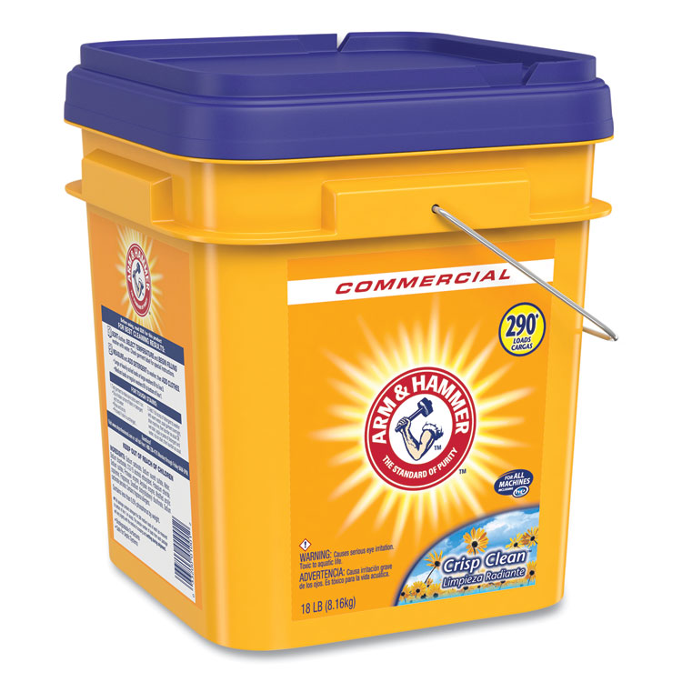 Powder Laundry Detergent, Crisp Clean, 18 lb Pail