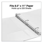 Slant D-Ring View Binder, 3 Rings, 1" Capacity, 11 x 8.5, White, 4/Pack