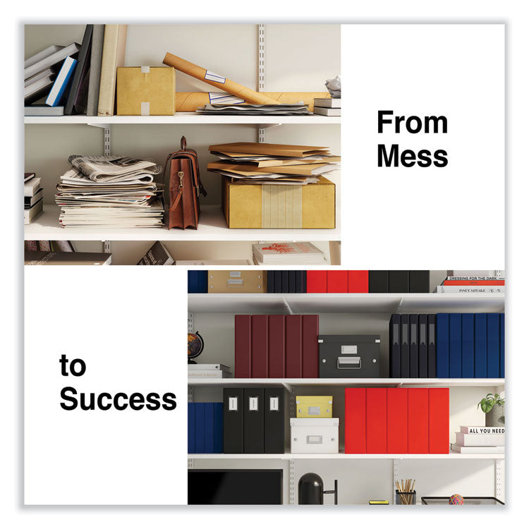 Slant D-Ring View Binder, 3 Rings, 1" Capacity, 11 x 8.5, White, 4/Pack