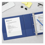 Slant D-Ring View Binder, 3 Rings, 2" Capacity, 11 x 8.5, Navy Blue