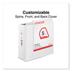 Slant D-Ring View Binder, 3 Rings, 5" Capacity, 11 x 8.5, White