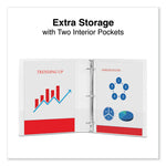 Slant D-Ring View Binder, 3 Rings, 1" Capacity, 11 x 8.5, White, 12/Carton