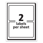 Printable Adhesive Name Badges, 3.38 X 2.33, Red Border, 100/pack