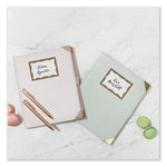 Printable Adhesive Name Badges, 3.38 X 2.33, Gold Border, 100/pack