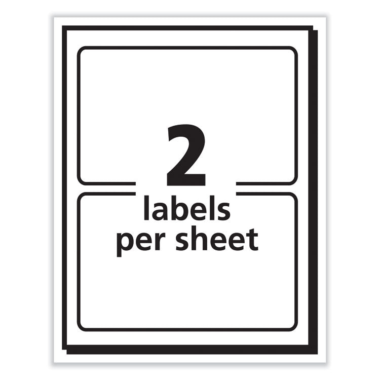 Printable Adhesive Name Badges, 3.38 X 2.33, White, 100/pack