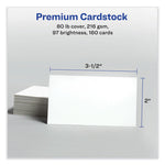Print-To-The-Edge Microperf Business Cards W/sure Feed Technology, Color Laser, 2x3.5, White, 160 Cards, 8/sheet,20 Sheets/pk
