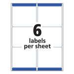 Removable Multi-Use Labels, Inkjet/laser Printers, 3.33 X 4, White, 6/sheet, 25 Sheets/pack