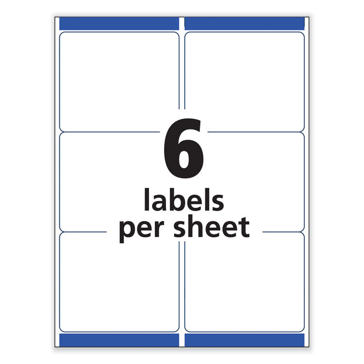 Removable Multi-Use Labels, Inkjet/laser Printers, 3.33 X 4, White, 6/sheet, 25 Sheets/pack