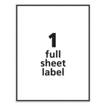 Removable Multi-Use Labels, Inkjet/laser Printers, 8.5 X 11, White, 25/pack