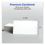 Printable Microperforated Business Cards w/Sure Feed Technology, Inkjet, 2 x 3.5, White, 250 Cards, 10/Sheet, 25 Sheets/Pack
