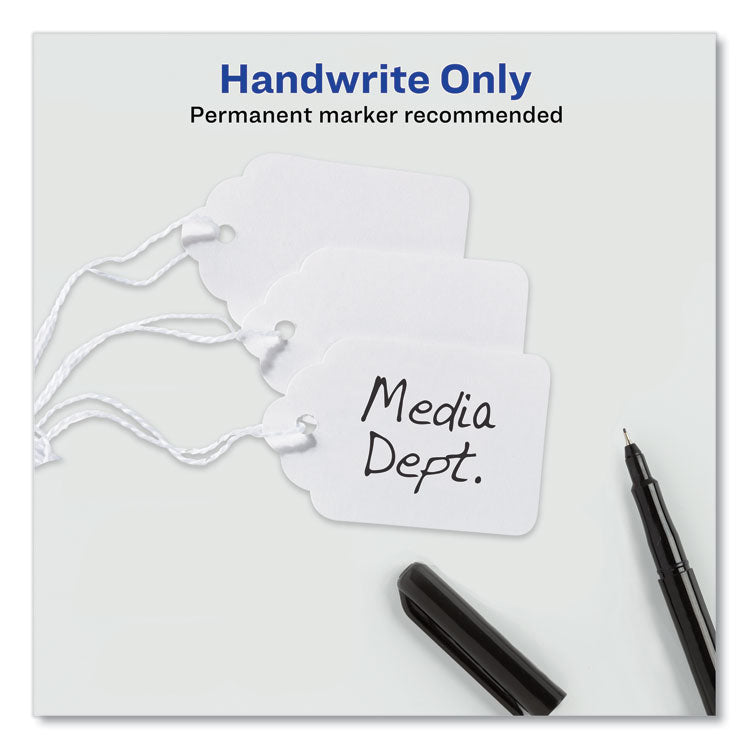 Medium-Weight White Marking Tags, 1.75 x 1.09, 1,000/Box