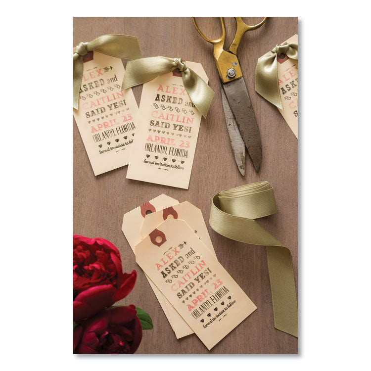 Strung Shipping Tags, 11.5 pt Stock, 3.75 x 1.88, Manila, 1,000/Box