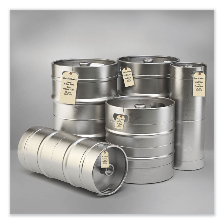 Double Wired Shipping Tags, 11.5 pt Stock, 5.25 x 2.63, Manila, 1,000/Box