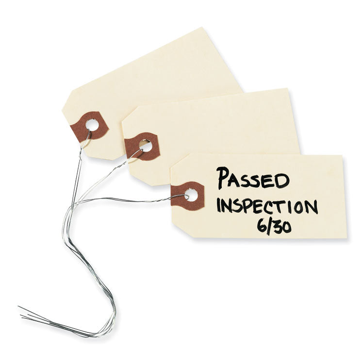 Double Wired Shipping Tags, 11.5 pt Stock, 6.25 x 3.13, Manila, 1,000/Box