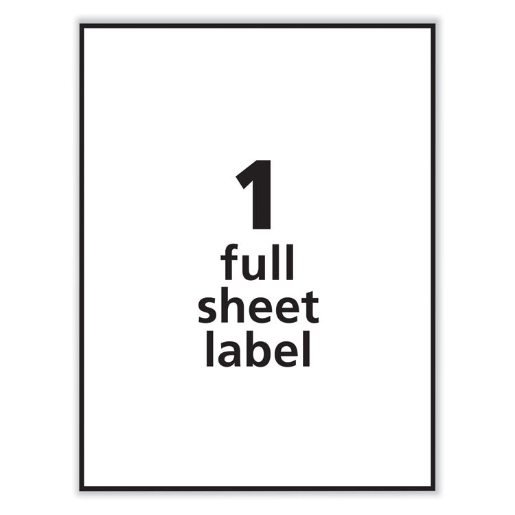 Labels, Laser Printers, 8.5 X 11, White, 100/box