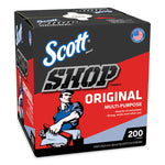 Shop Towels, POP-UP Box, 1-Ply, 9 x 12, Blue, 200/Box, 8 Boxes/Carton