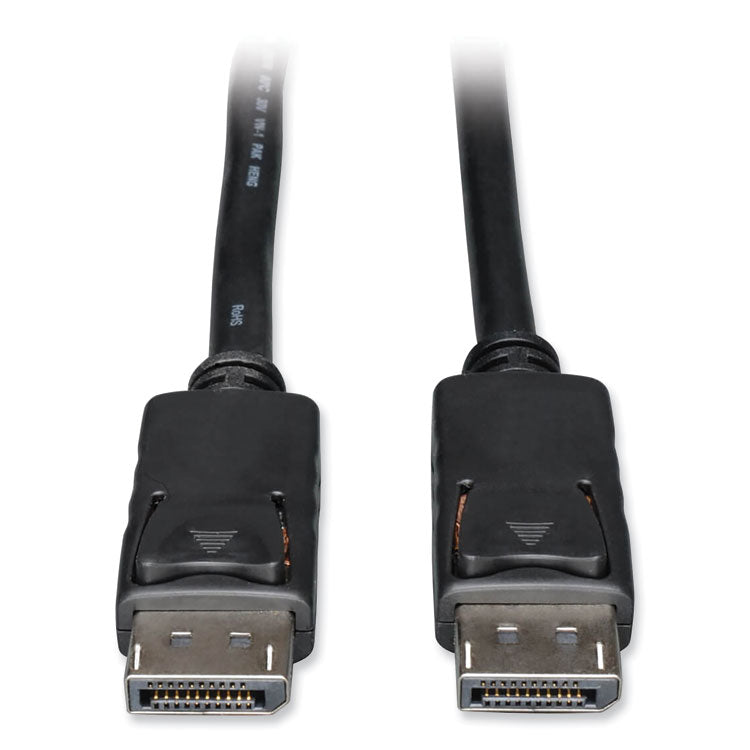 DisplayPort Cable with Latches, 3 ft, Black
