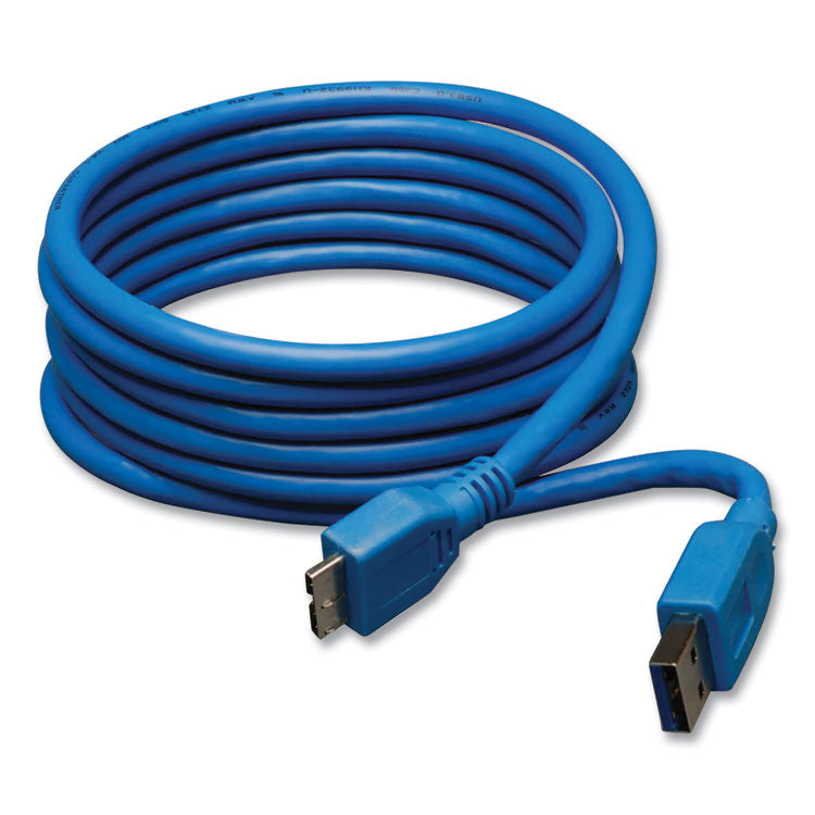 USB 3.0 SuperSpeed Device Cable, 6 ft, Blue