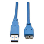 USB 3.0 SuperSpeed Device Cable, 6 ft, Blue