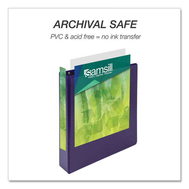 Earth's Choice Plant-Based Durable Fashion View Binder, 3 Rings, 2" Capacity, 11 x 8.5, Purple, 2/Pack