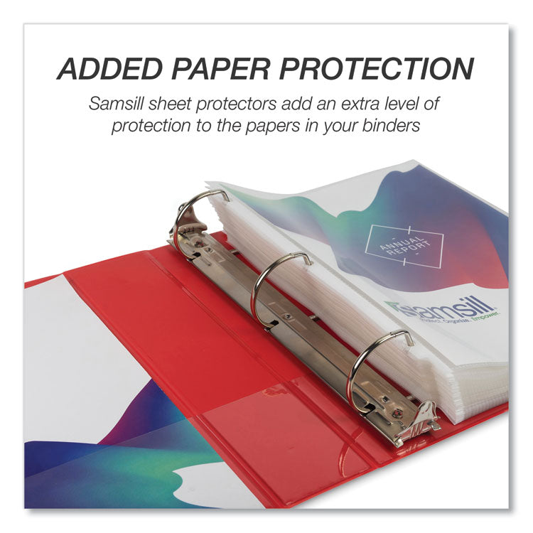 Durable D-Ring View Binders, 3 Rings, 2" Capacity, 11 x 8.5, Black/Blue/Green/Red, 4/Pack