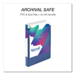 Durable D-Ring View Binders, 3 Rings, 1" Capacity, 11 x 8.5, Blueberry/Blue Coconut/Dragonfruit/Purple, 4/Pack