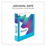 Durable D-Ring View Binders, 3 Rings, 2" Capacity, 11 x 8.5, Blueberry/Blue Coconut/Dragonfruit/Purple, 4/Pack