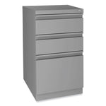 Alera Modern Teacher Series Pedestal Desk, Left-Side Pedestal: Box/Box/File, 60" x 24" x 28.75", White/Silver