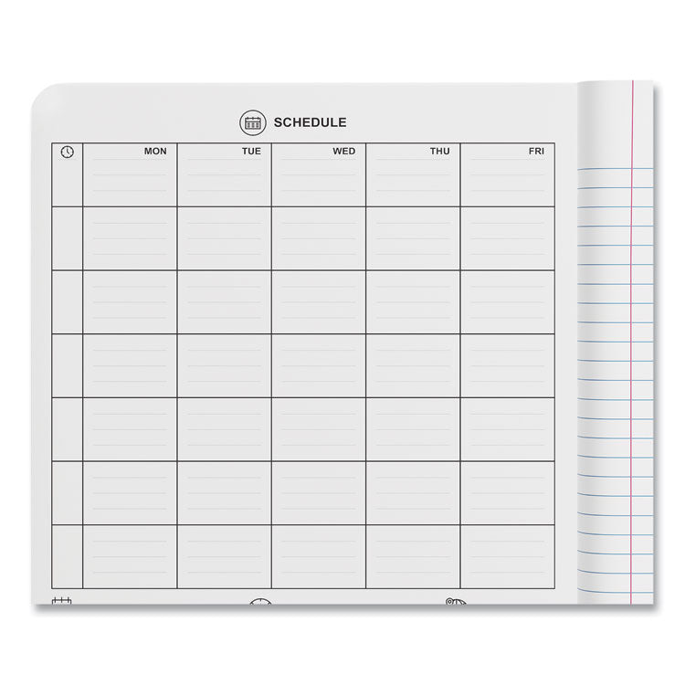 Composition Book, Wide/Legal Rule, Black Marble Cover, (100) 9.75 x 7.5 Sheets