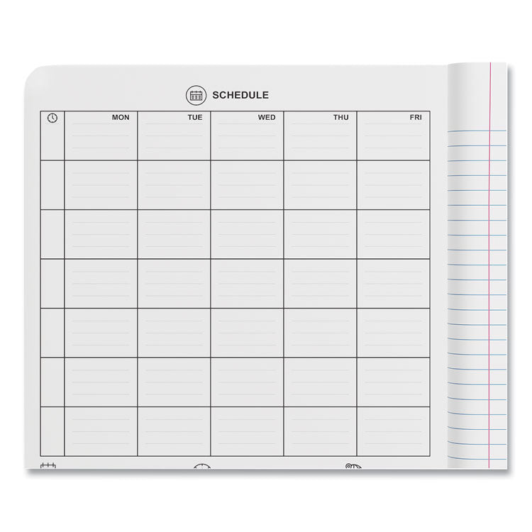 Composition Book, Wide/Legal Rule, Black Marble Cover, (100) 9.75 x 7.5 Sheets, 6/Pack