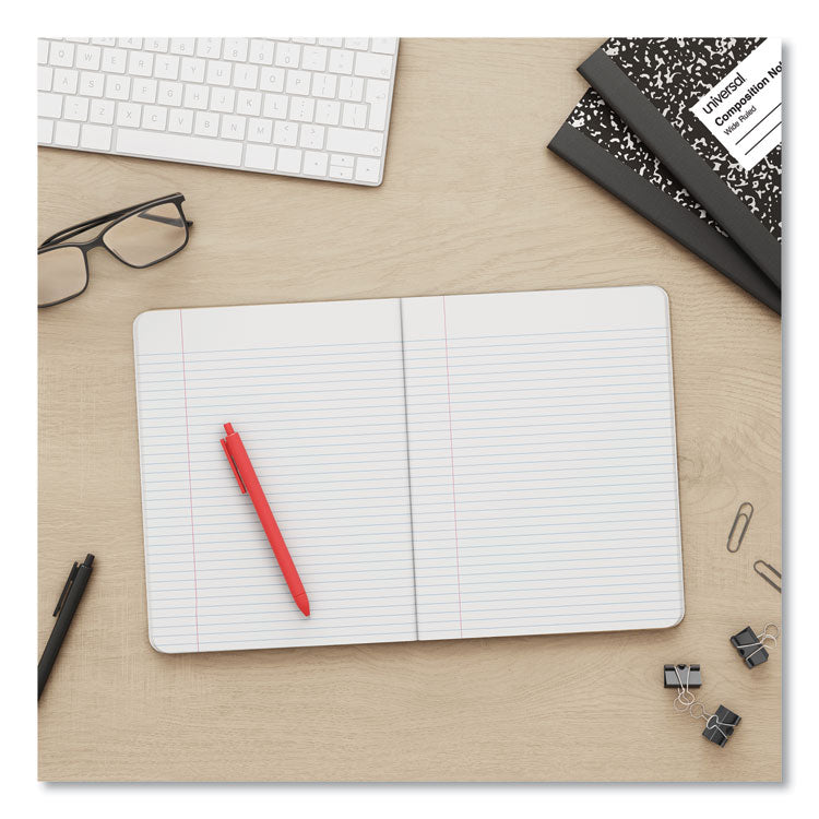 Composition Book, Wide/Legal Rule, Black Marble Cover, (100) 9.75 x 7.5 Sheets, 6/Pack