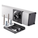 Vertical Power Strip, 8 Outlets, 15 ft Cord, Silver