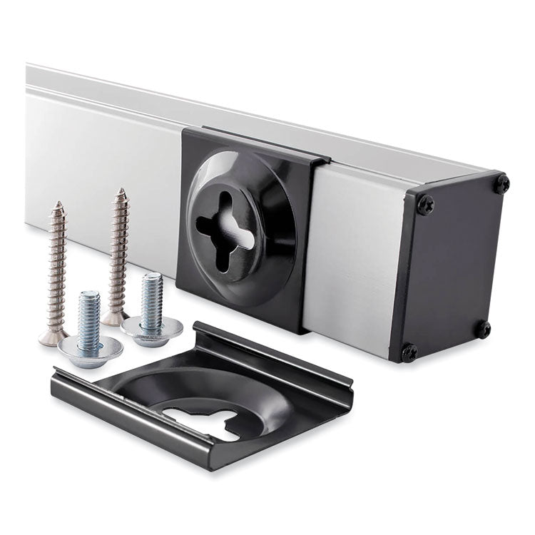 Vertical Power Strip, 12 Outlets, 15 ft Cord, Silver