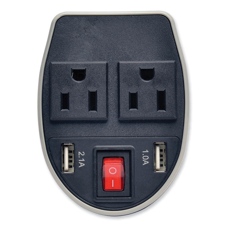 PowerVerter Ultra-Compact Car Inverter, 200 W, Two AC Outlets/Two USB Ports