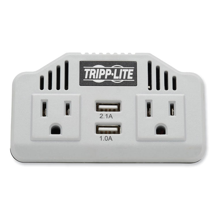 PowerVerter Ultra-Compact Car Inverter, 400 W, Two AC Outlets/Two USB Ports, 3.1 A