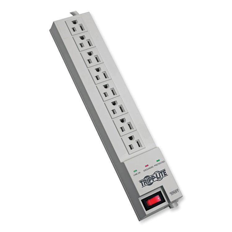 Protect It! Home Computer Surge Protector, 8 AC Outlets, 8 ft Cord, 1,080 J, White