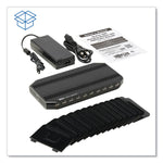 Desktop Charging Station with Adjustable Storage, 10 Devices, 9.4 x 4.7 x 1, Black