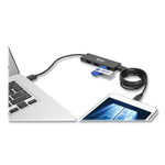 Ultra-Slim Portable Usb 3.0 Superspeed Hub, 4 Ports, Black