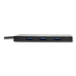 Ultra-Slim Portable Usb 3.0 Superspeed Hub, 4 Ports, Black