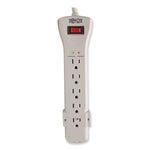 Protect It! Surge Protector, 7 AC Outlets, 15 ft Cord, 2,520 J, Light Gray