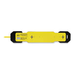 Power It! Safety Power Strip with GFCI Plug, 6 Outlets, 9 ft Cord, Yellow/Black