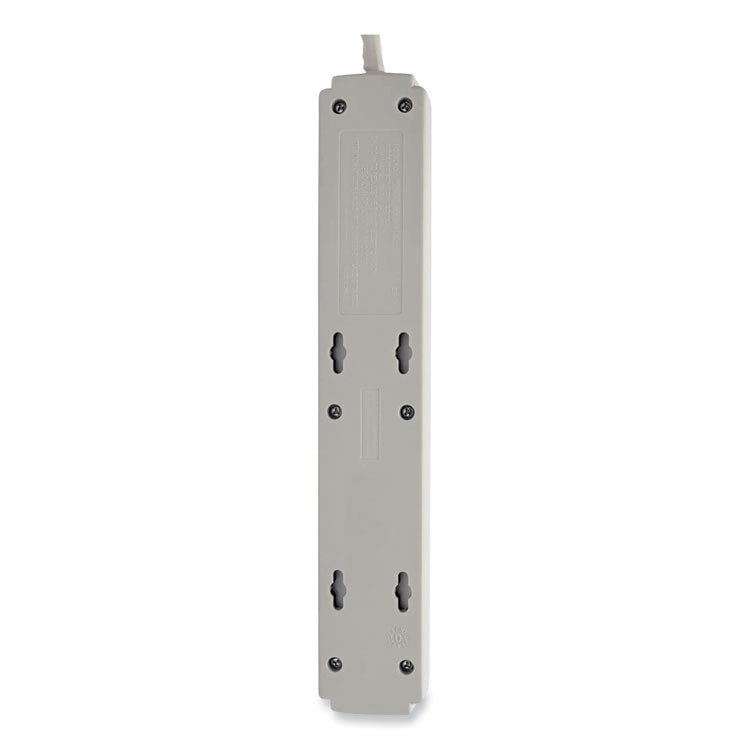 Protect It! Surge Protector, 6 AC Outlets, 4 ft Cord, 790 J, Light Gray