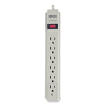 Protect It! Surge Protector, 6 AC Outlets, 4 ft Cord, 790 J, Light Gray